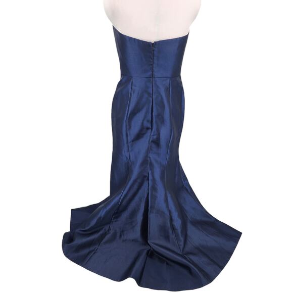 Alfred Sung Midnight Strapless Satin Trumpet Gown Dress Style D759 Size 8 - Picture 6 of 6